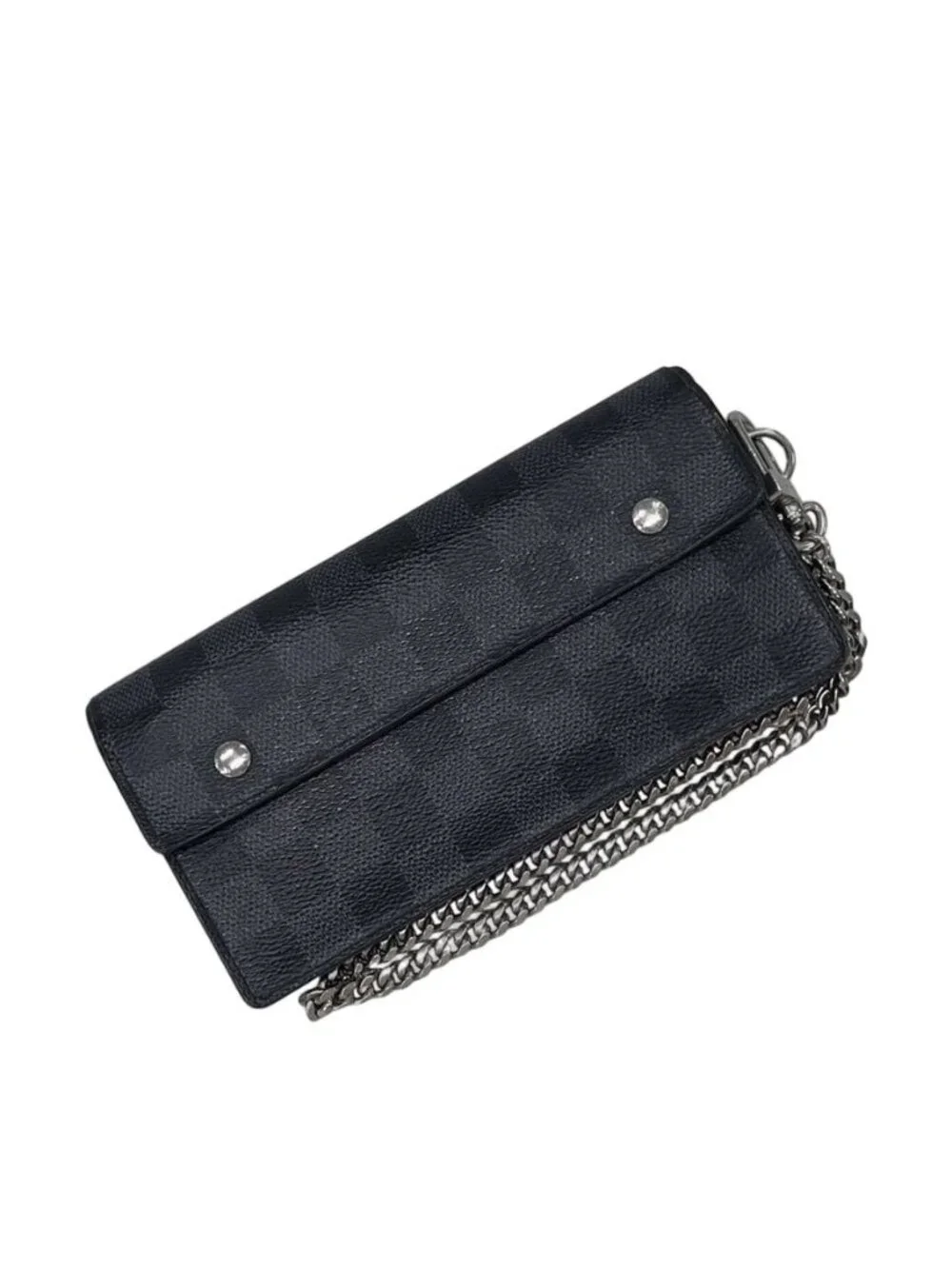 Louis Vuitton Bifold Wallet Portefeuille Accordion Black Damier Graphite Canvas